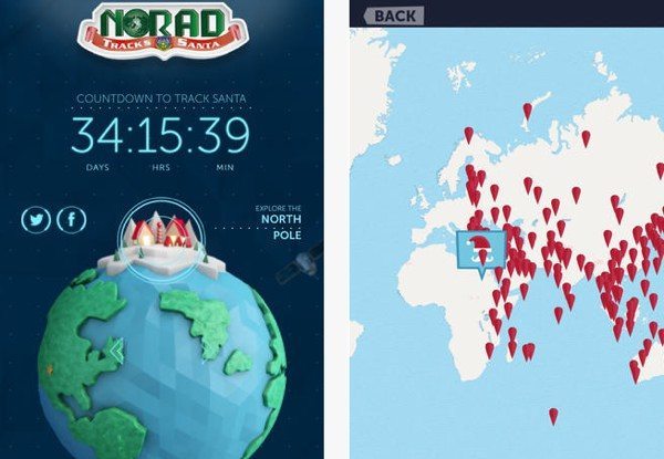 NORAD Santa Tracker app 2013 starts countdown ...