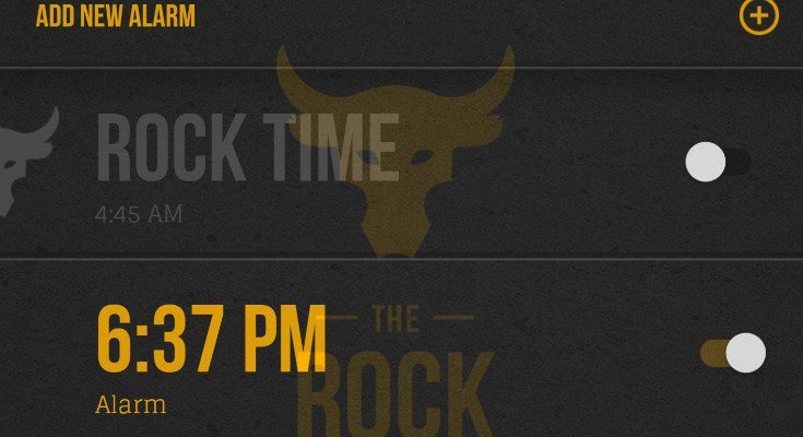 The Rock Clock app