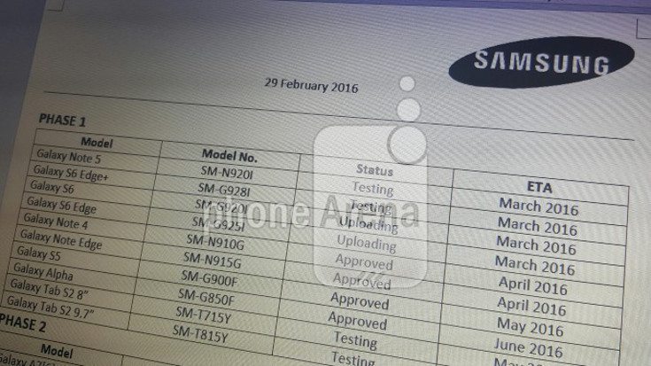 samsung galaxy marshmallow update