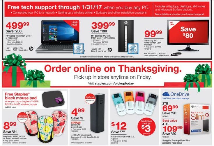 staples black friday 2016 ad